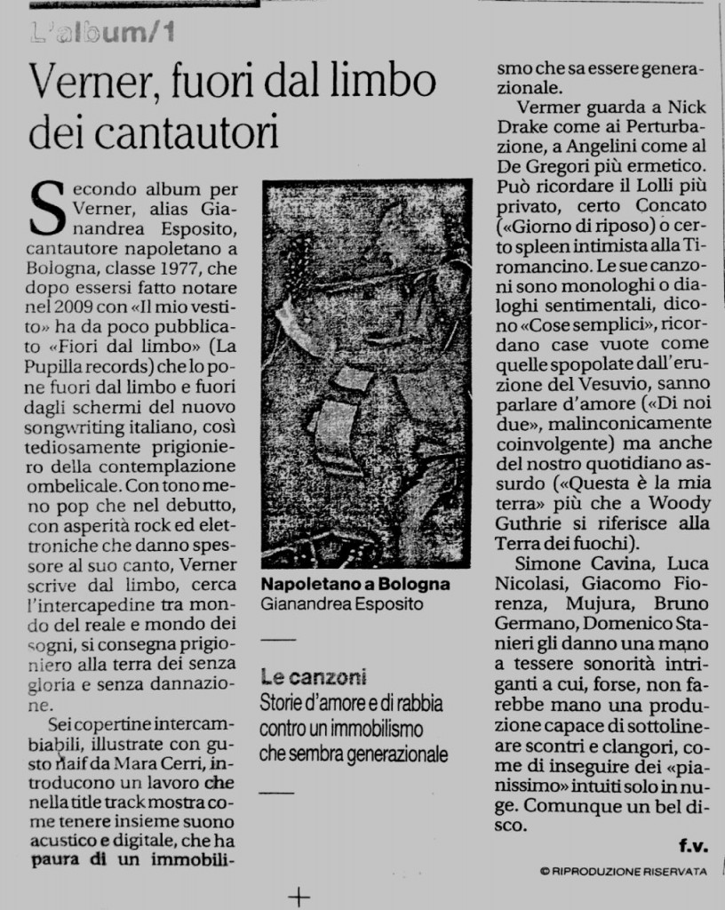 Verner Fiori dal limbo Il Mattino